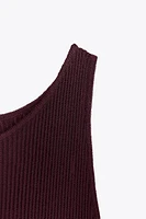 ROBE LONGUE EN MAILLE CÔTELÉE
