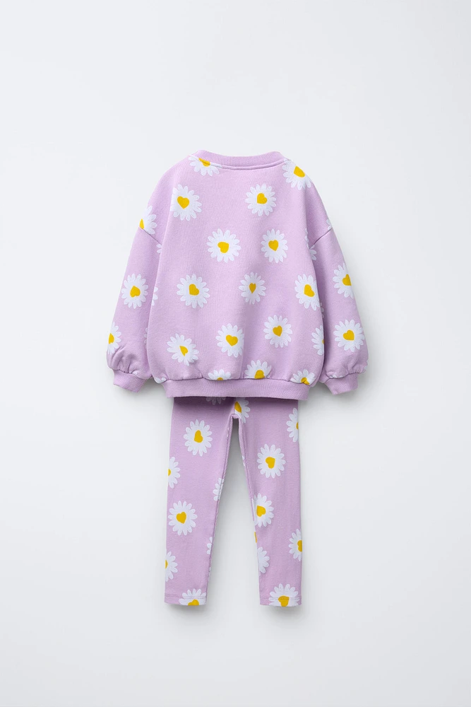 DAISY SWEATSHIRT AND LEGGINGS SET