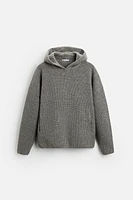 KNIT WOOL BLEND SWEATSHIRT