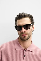 RIB KNIT POLO SHIRT
