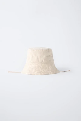 COTTON LINEN BUCKET HAT