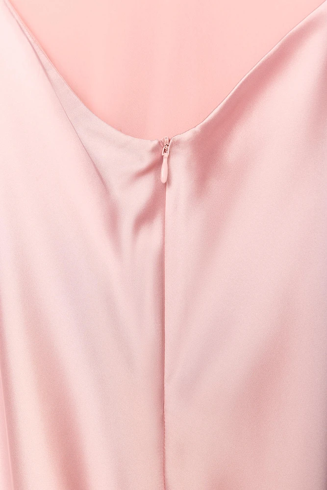 SATIN MIDI DRESS