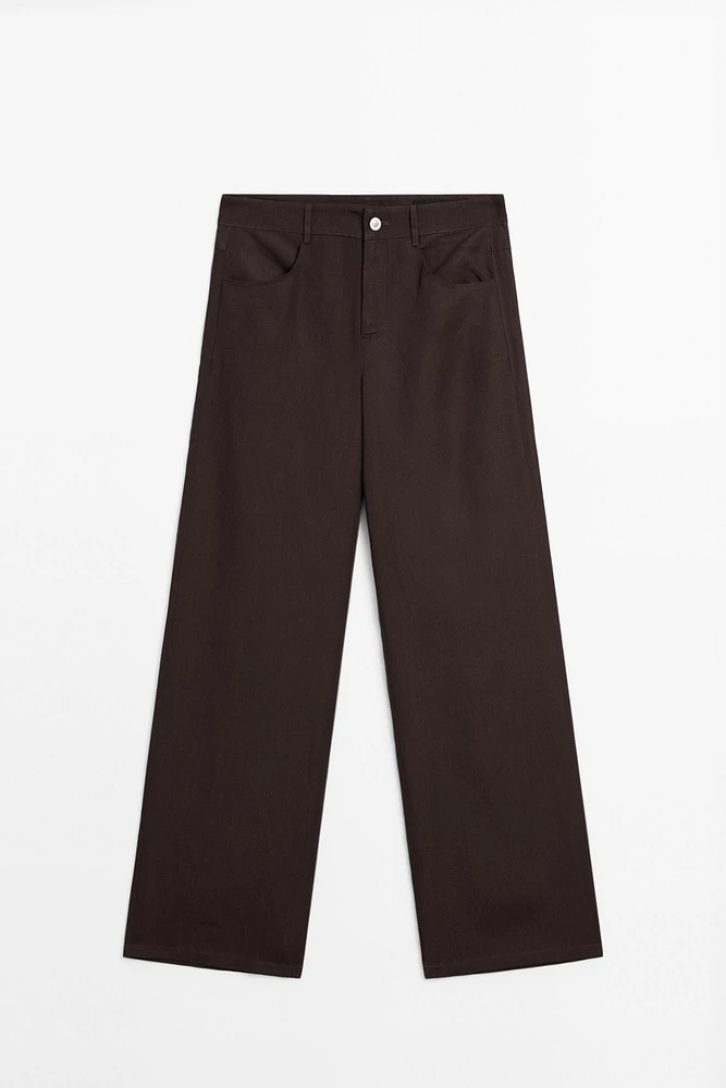 Pantalon palazzo lyocell