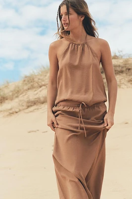 FLOWY MIDI SKIRT