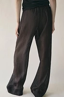 WRINKLED SEMI-SHEER PANTS