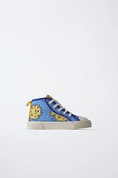 PRINTED HIGH-TOP SNEAKERS