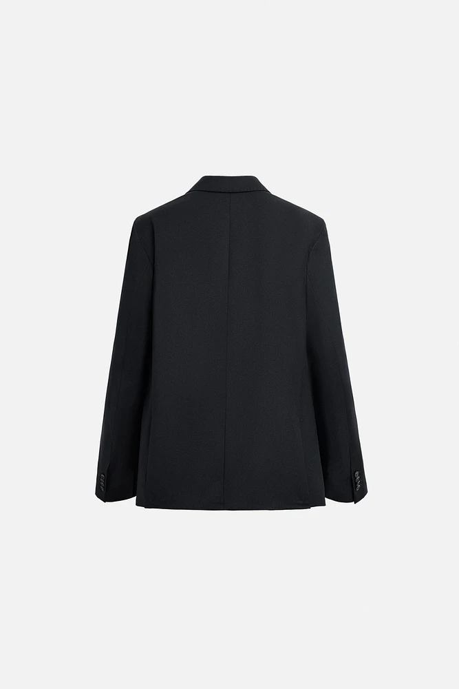 BLAZER CROISÉE 100 % LAINE