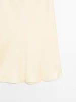 Flowing satin-effect skirt