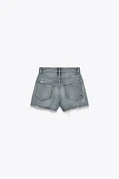 SHORTS EN JEAN TRF TAILLE HAUTE DÉCHIRURES