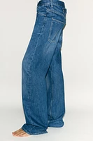 TRF MID-RISE STRAIGHT BAGGY JEANS
