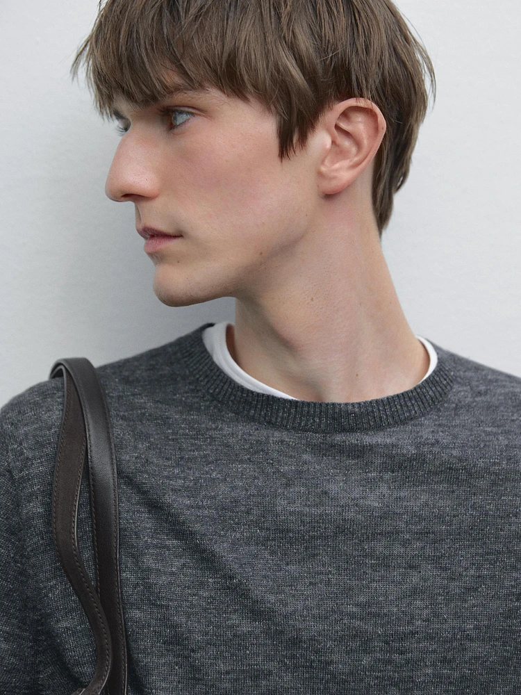100% linen short sleeve knit sweater