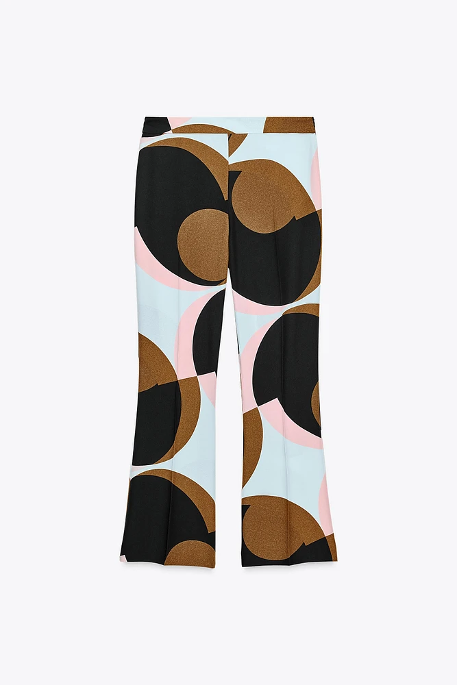 PANTALON À IMPRIMÉ GÉOMÉTRIQUE MINI FLARE