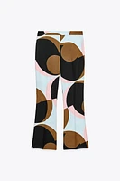 PANTALON À IMPRIMÉ GÉOMÉTRIQUE MINI FLARE