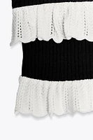 RUFFLED KNIT TOP