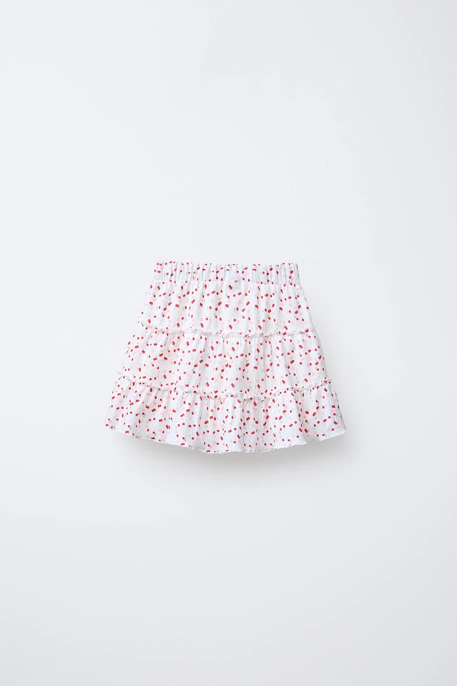 JUPE-SHORT STRUCTURÉE À IMPRIMÉ