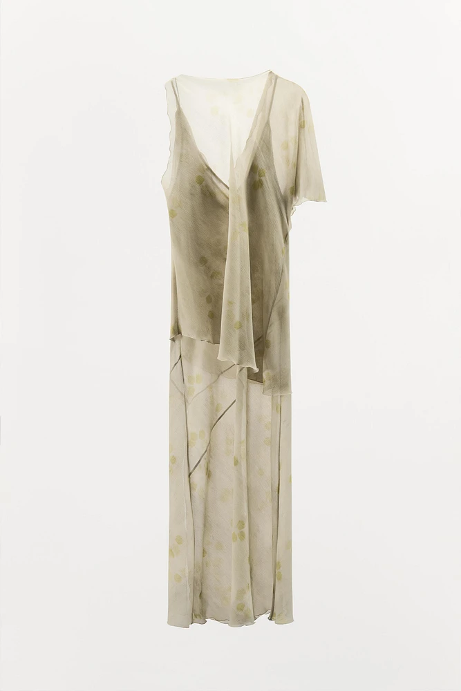 ROBE CAPE IMPRIMÉE FLEURS