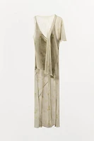 ROBE CAPE IMPRIMÉE FLEURS