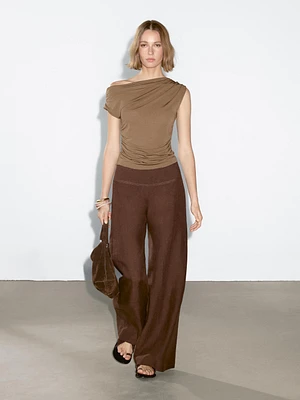 Top asymétrique drapé