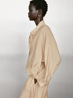 Veste bomber fluide avec cordon