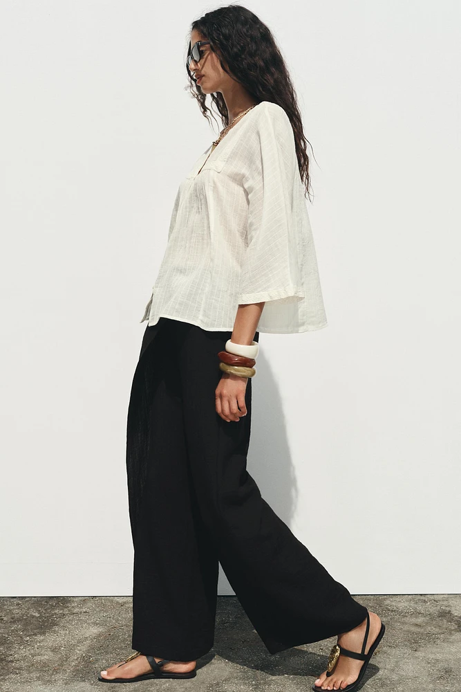 BLOUSE BRODÉE MANCHE AMPLE