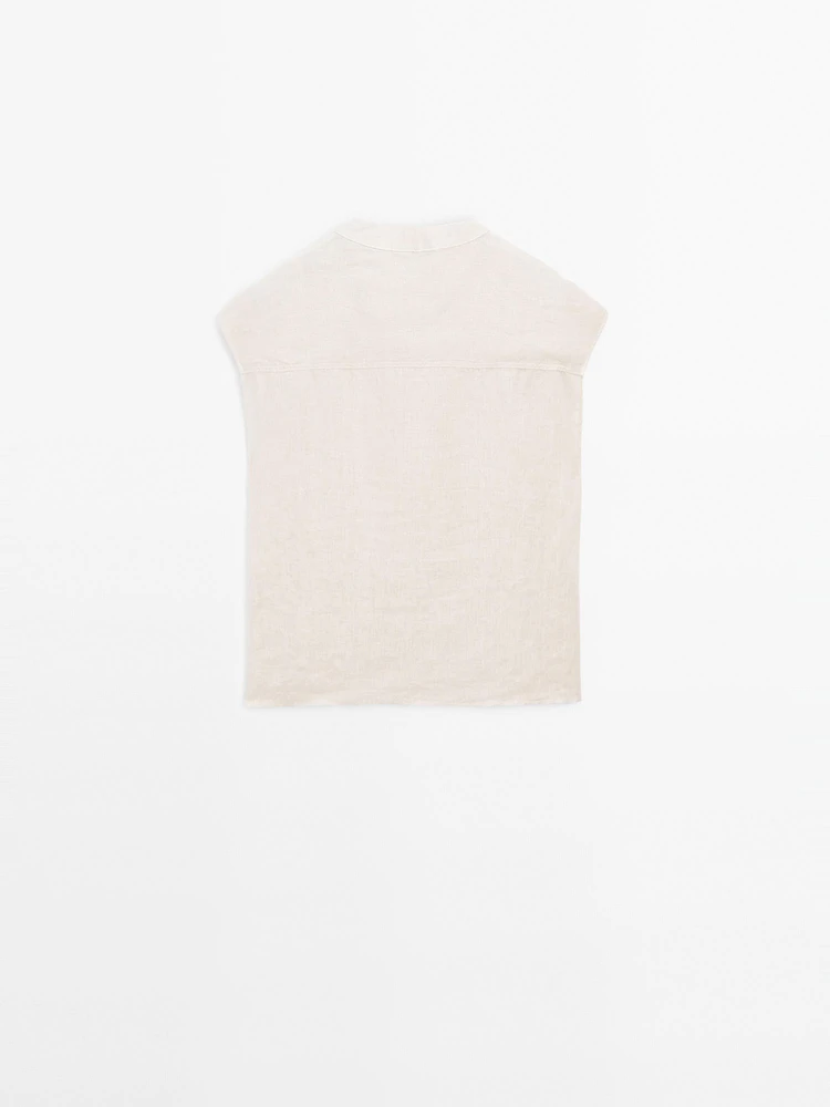 Waistcoat with bib front and Japanese details