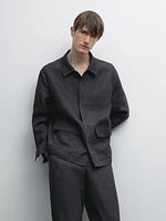 100% linen overshirt