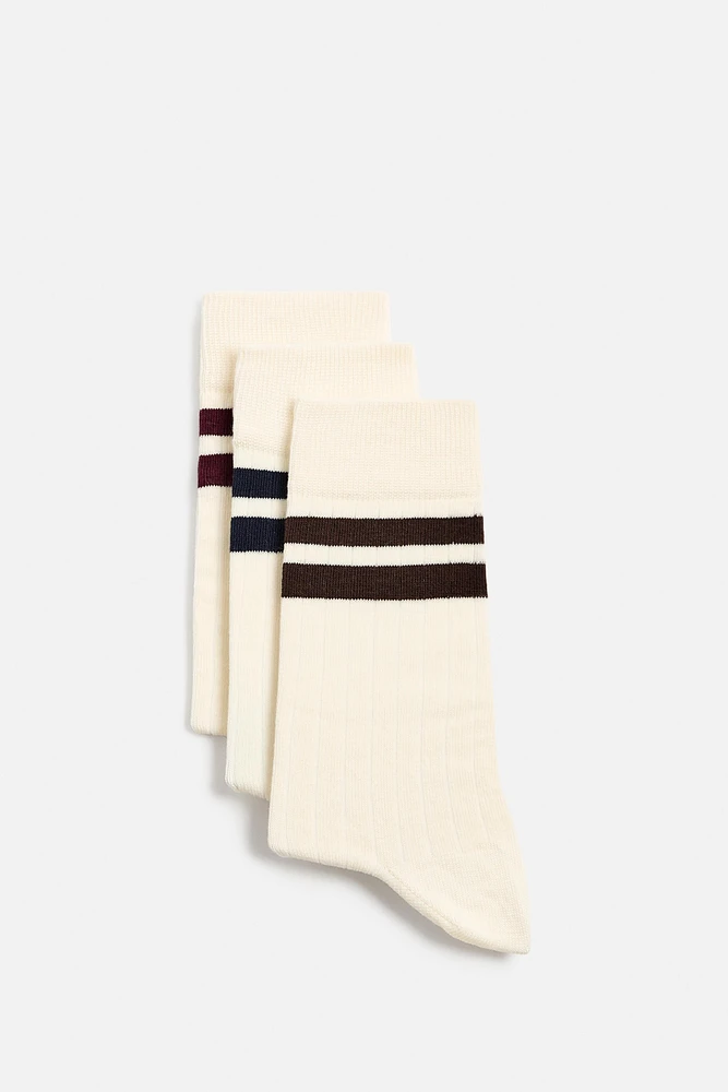 3-PACK OF STRIPED SOCKS