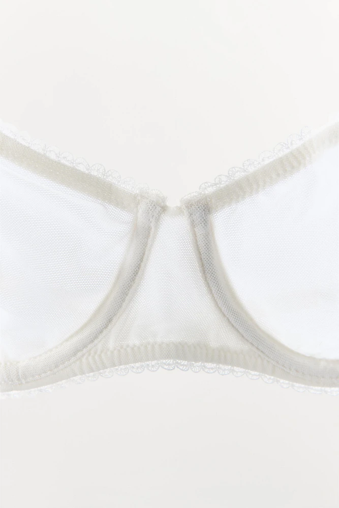 SOUTIEN-GORGE EN MESH ET DENTELLE