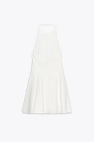 ROBE COURTE HALTER GODETS