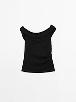 Top bustier drapé