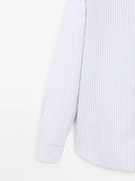 100% cotton regular fit striped shirt