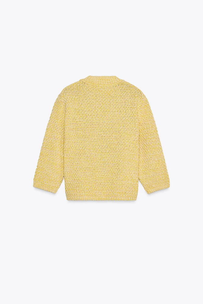 GILET EN MAILLE AVEC MANCHES 3/4