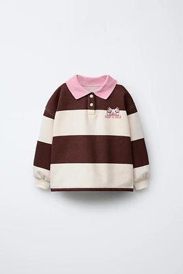 CHIP & CHOP © DISNEY STRIPED POLO SWEATSHIRT