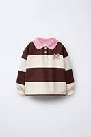 CHIP & CHOP © DISNEY STRIPED POLO SWEATSHIRT