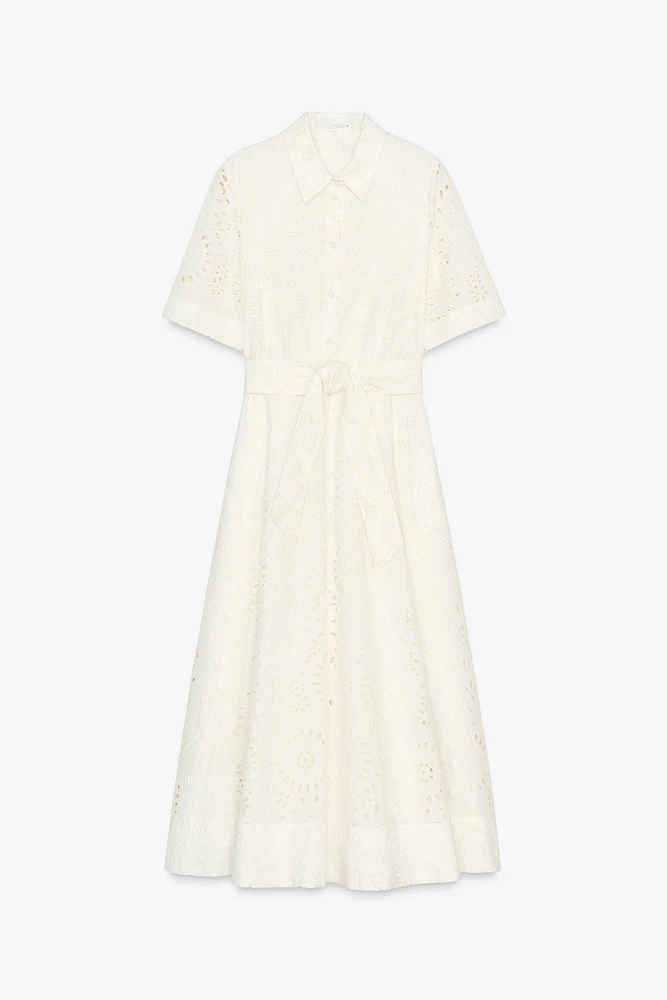 ZW COLLECTION EMBROIDERED SHIRT DRESS