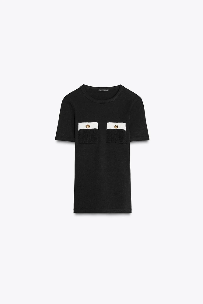 TOP WITH TRICOT DETAIL