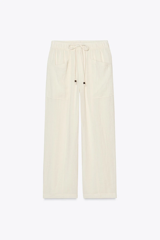 PANTALON RUSTIQUE À TAILLE ÉLASTIQUE
