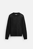 STRUCTURED OPENWORK SWEATER