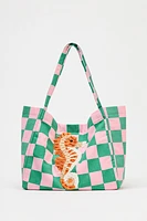 GRAPHIC WOVEN SHOPPER