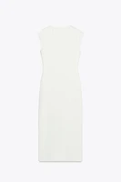 MIDI DRESS WITH BROOCH