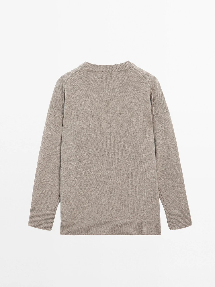 Pull oversize en maille 100 % cachemire