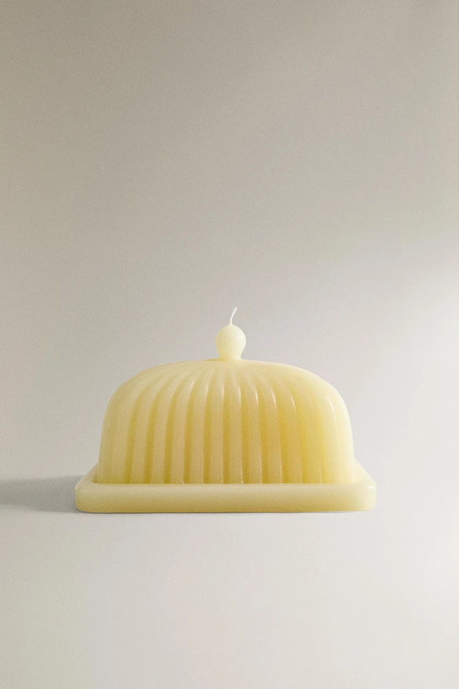 DECORATIVE BUTTER DISH CANDLE