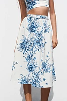 FLORAL PRINT MAXI SKIRT