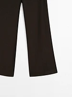 Pantalon à taille élastique en lin