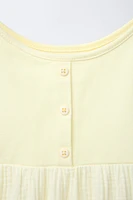 COMBINATION TEXTURED PANEL DRESS