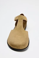 SUEDE ANKLE STRAP SHOES