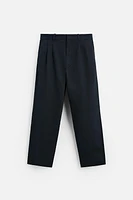 PLEATED COTTON - LYOCELL PANTS