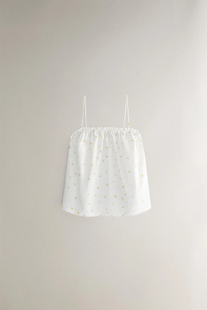 TOP COTON FLEURS