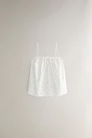 TOP COTON FLEURS