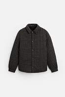 QUILTED PLAID OVERSHIRT